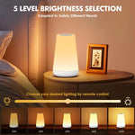 veilleuse led changeante couleur tactile rechargeable usb table portable rectangle blanc bois