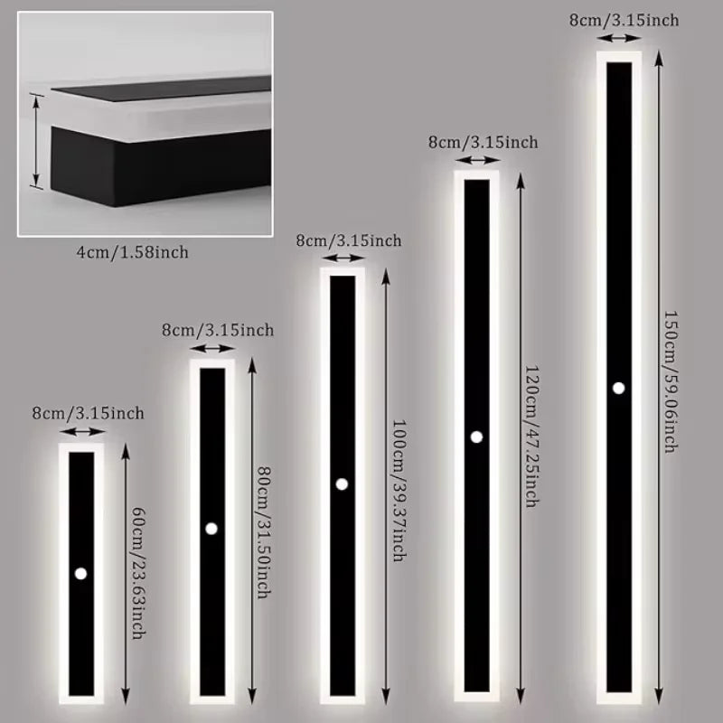 lampe extérieure moderne led rechargeable noir blanc capteur mouvement 110 240v