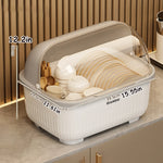 organisateur vaisselle blanc beige violet moderne drainage assiettes bols cuillères tasses rangement hermétique multifonctionnel