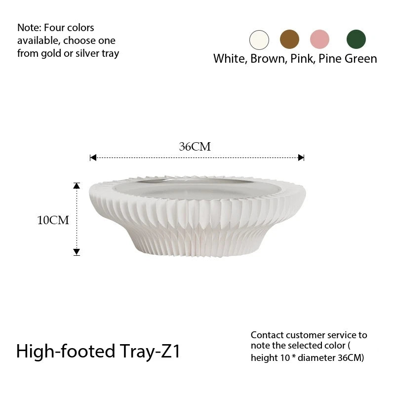 plateau pliable fibre végétale blanc vert rose marron rayures horizontales moderne multifonctionnels cosmétiques aromathérapie