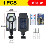 lampe solaire extérieure moderne télécommande contrôle distant ip67 led noire abs