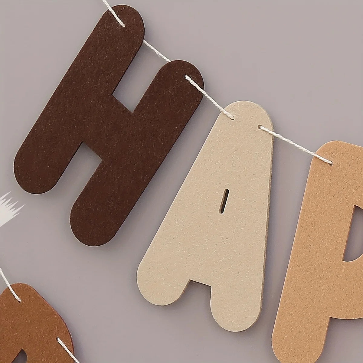 guirlande décoration anniversaire lettre happy birthday ours marron enfantin festive