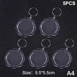 porte clés transparent moderne imprimé ❤️ You étoile super dad anneau métallique