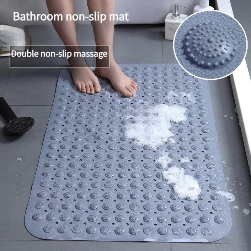 tapis bain antidérapant gris texturé moderne ventouses produits bain dimensions 36x70cm
