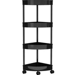 étagère roulettes moderne noire blanc multi niveaux réutilisable