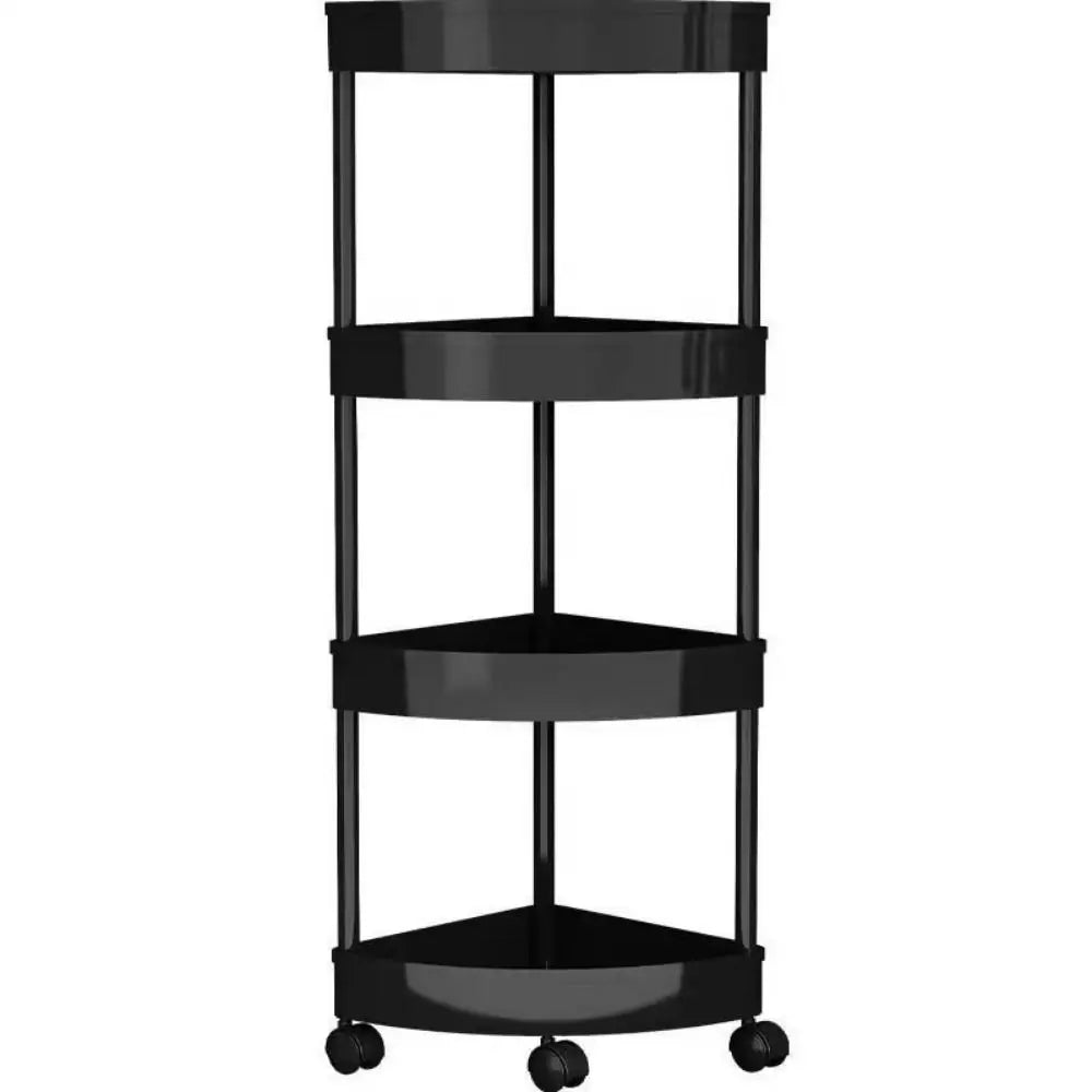 étagère roulettes moderne noire blanc multi niveaux réutilisable
