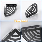 porte savon angle noir grille moderne vis fixations métal inoxydable