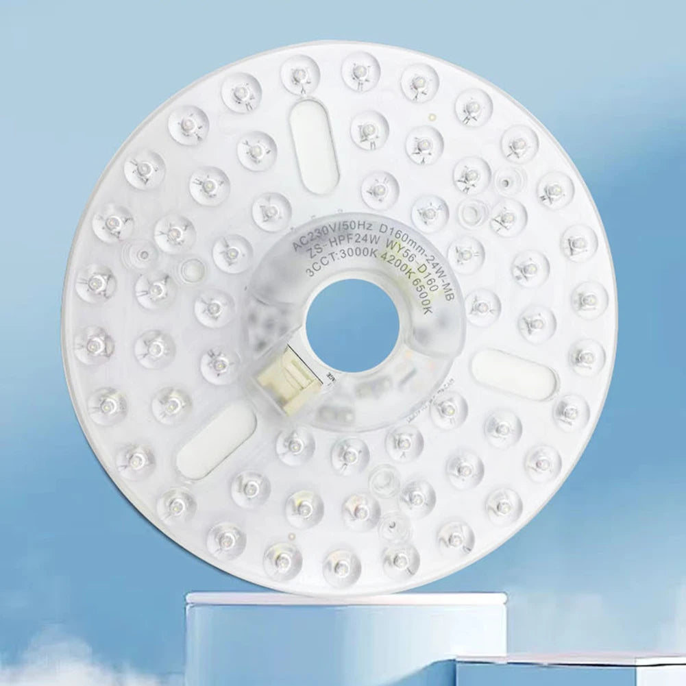 plaque led moderne blanc diodes rond adhésif 100mm 125mm 160mm circuit intégré