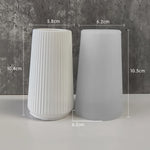 vases silicone blancs rayures verticales modernes décoration bricolage artisanal maison