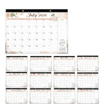 calendrier mural floral moderne notes faire planification quotidienne 18 mois