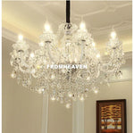 lustre cristal transparent classique suspension ornements décoratifs haute luminosité semi encastrée