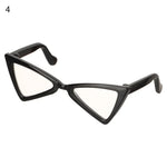lunettes soleil transparentes clips nasaux verres colorés moderne rouge noir blanc bleu clair rose