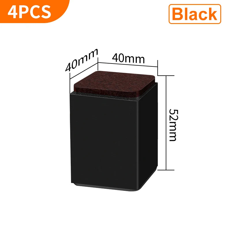 support meubles acier noir protecteur sol anti rayure adhésif 3m