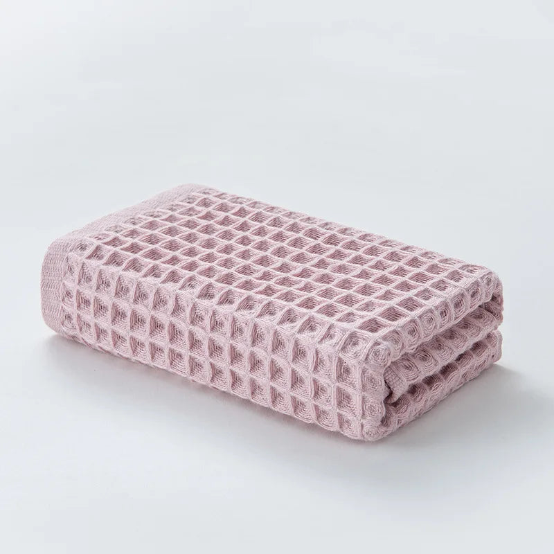 ensemble serviettes bain toilette coton nid abeille absorbantes séchage rapide moderne