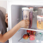 boîtes rangement alimentaire transparentes modernes grilles poignées couvercle mesure