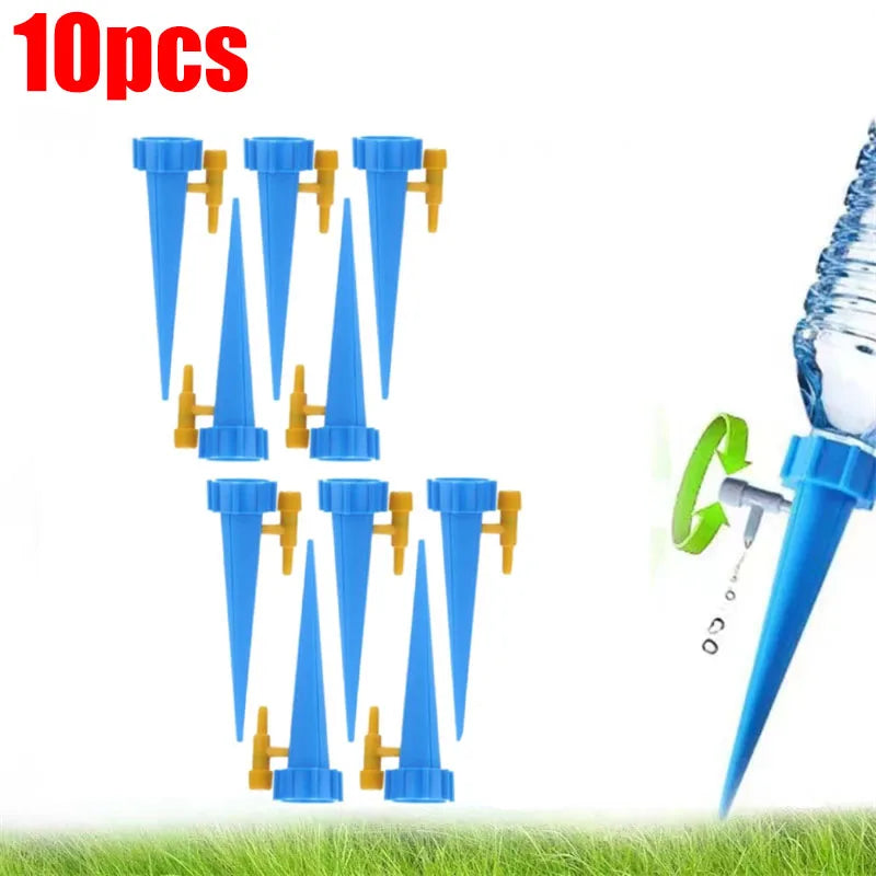 arrosage gouttelettes kit plantes auto arrosage bleu vert bouteille plastique valve ajustable modernes pratique