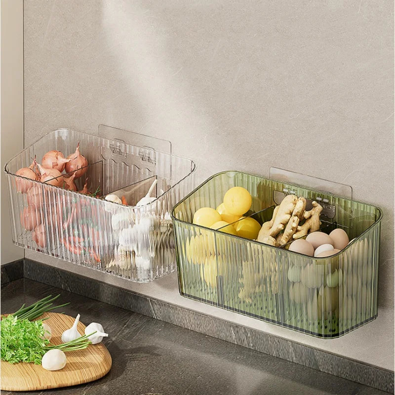 paniers rangement transparents vert olive moderne clips minimalistes respectueux environnement