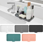 support vaisselle silicone gris blanc vert rose rayures modernes