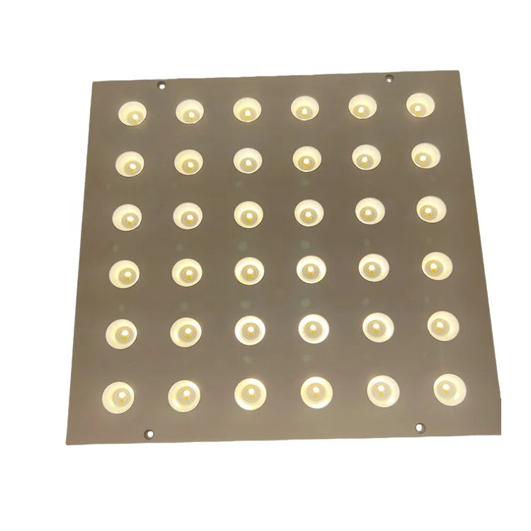 plafonnier led moderne blanc rangées diodes télécommande vis fixations surface