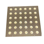 plafonnier led moderne blanc rangées diodes télécommande vis fixations surface