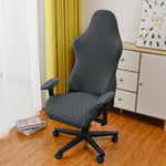 housse chaise gris moderne carreaux géométriques zip polyester/fauteuil brodé