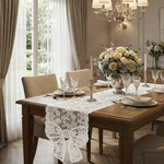 nappe dentelle fleur nœud décoratif blanc rose rouge noire intérieur classique fêtes thème romantique