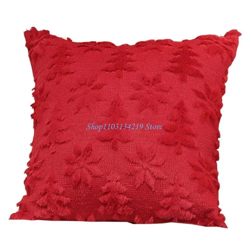 coussin carré rouge feuilles moderne 40cm 40cm fixation tissu éponge