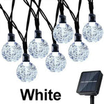 guirlande lumineuse solaire led modes rouge bleu blanc décoratif extérieur festive