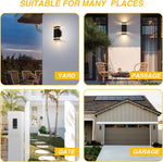applique murale moderne noire double tête rayures horizontales éclairage intérieur jardin extérieur