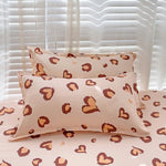 taies d'oreiller polyester fleurs roses feuilles vertes classique blanc rose vert gris