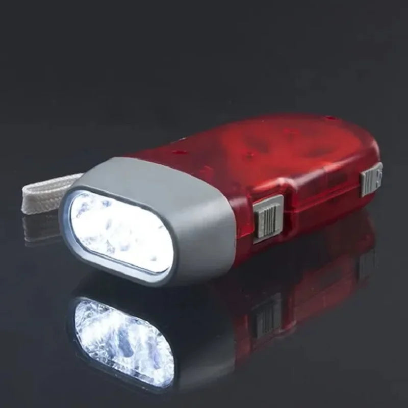 lampe dynamo rechargeable led rouge bleu jaune transparent utilitaire campingextérieur