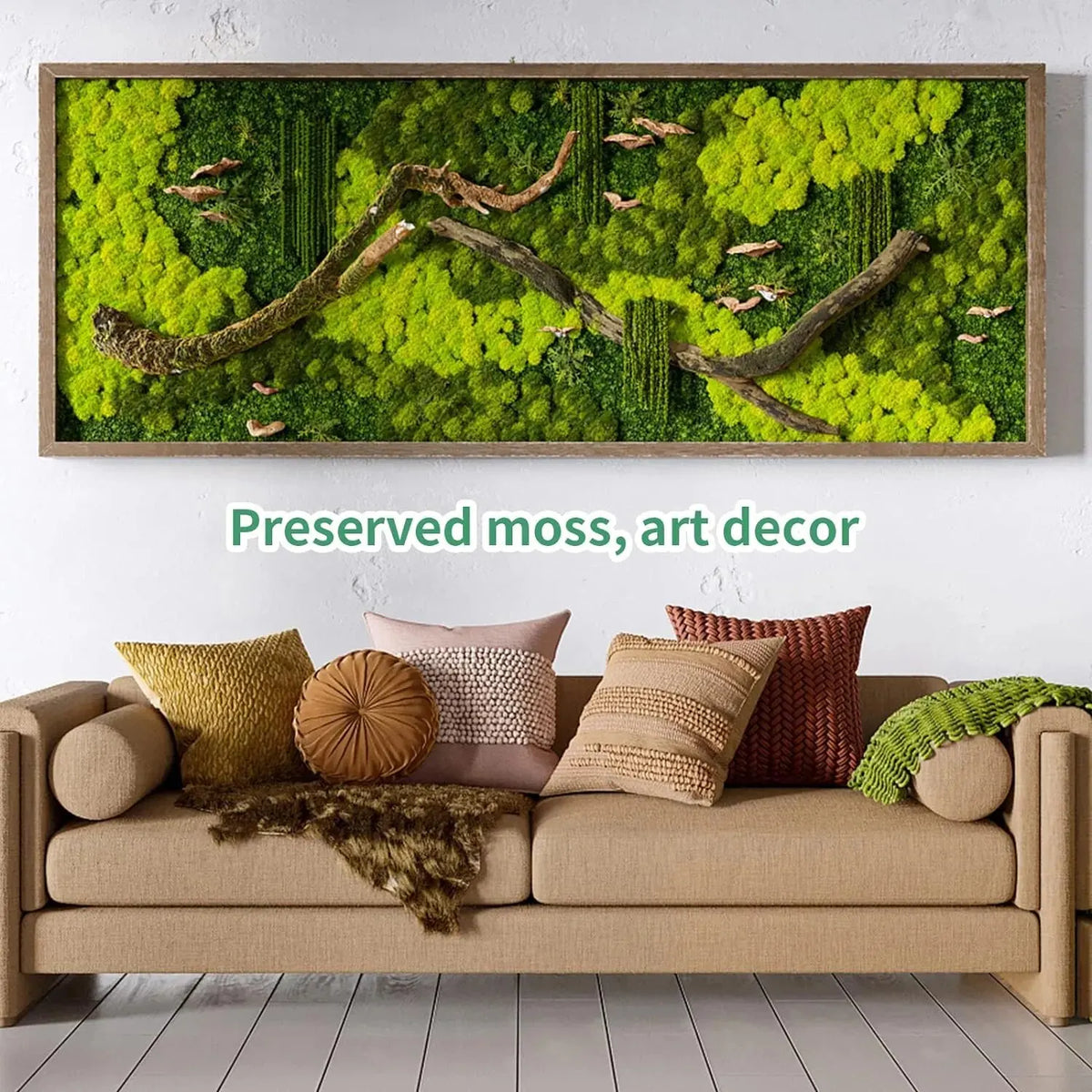 tableau mural artisanal moisissure séchée naturel accroché maison jardin decoration