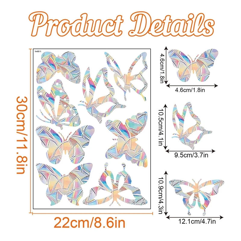 décorations fenêtre multicolore adhésives papillons coeurs fleurs moderne muraux chambre enfants PVC