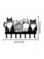 porte clefs mural noir silhouette chien pattes moderne decoration maison objet decoratif