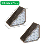 lumière solaire led moderne or noir ip67 autoinstallationextérieur minimalistechemin décoration batterie intégrée