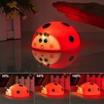 veilleuse led rgb coccinelle rouge enfantin batterie rechargeable tactilesleeping lights ambient reading