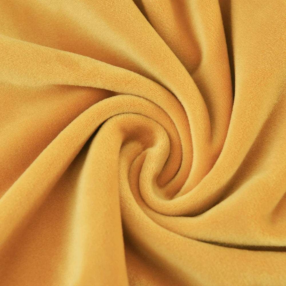 Housse chaise velours jaune doré élastique moderne protection meuble Jaune Doré