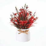 plantes artificielles feuilles vertes fleurs colorées pot céramique extérieur moderne minimaliste