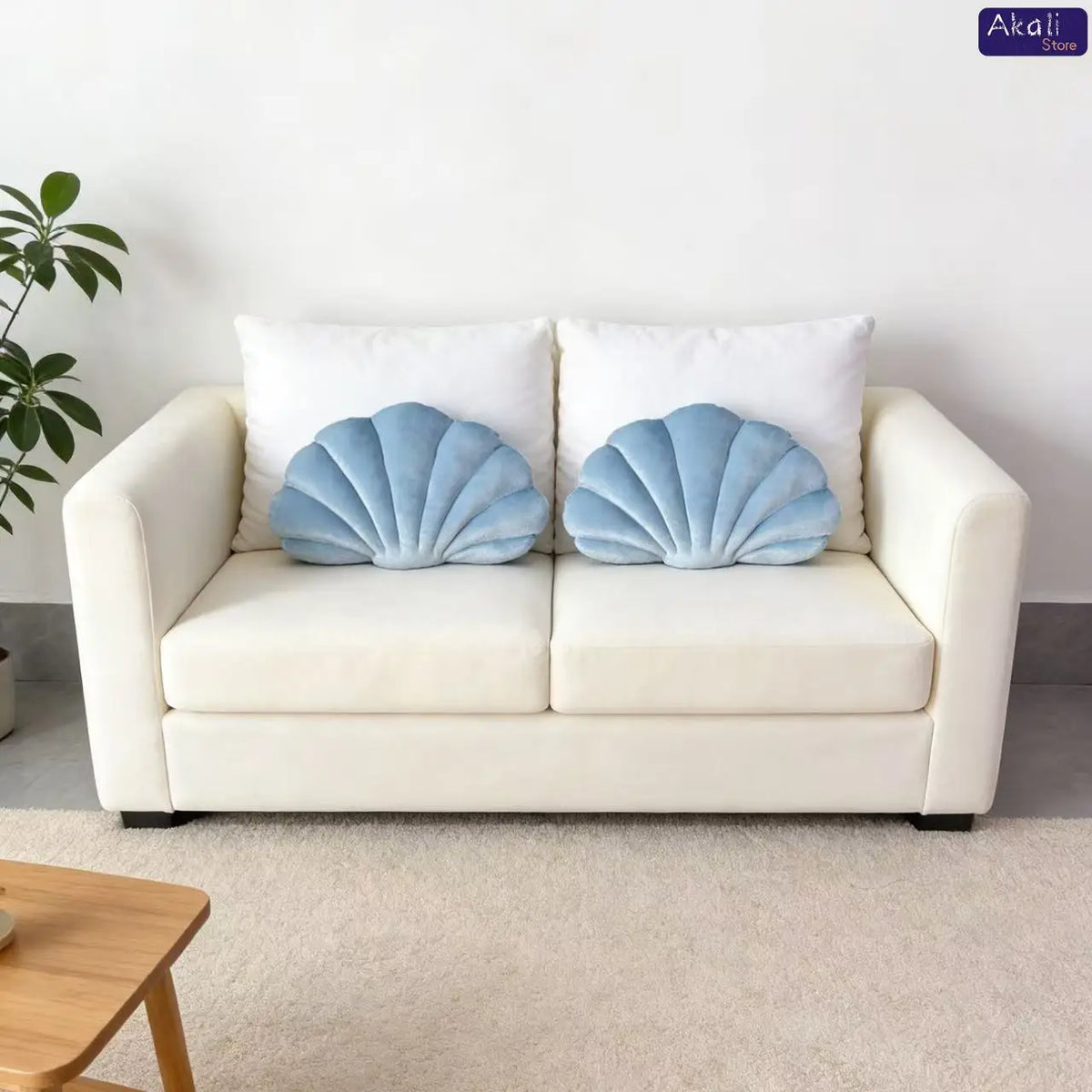 coussin velours coquillage lavable moderne rose bleu violet lit salon chambre