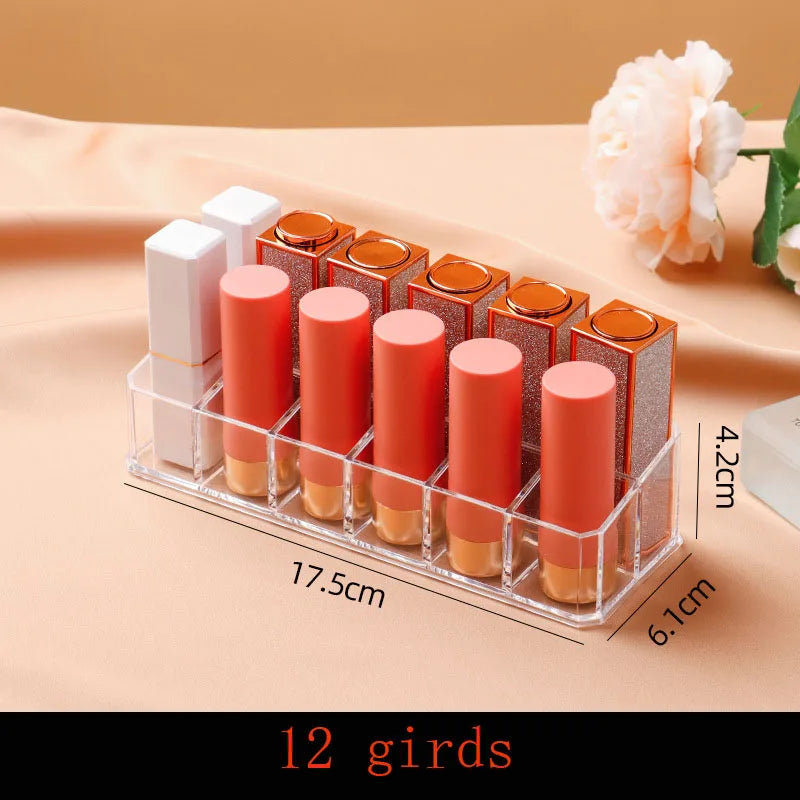 présentoir cosmétique transparent moderne boîte rangement maquillage acrylique 10 gonds doré minimaliste