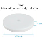 lampe blanc moderne 12w 18w radar infrarouge détecteur humain ac220v led