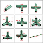 connecteurs support plantes vert plastique serre jardin accessoires bricolage jardinage structure robuste fixe