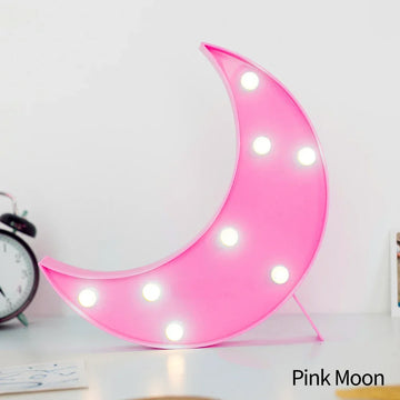 veilleuse led nuage étoile lune jaune bleu rose blanche chambre enfant décoration vintage lumineuse