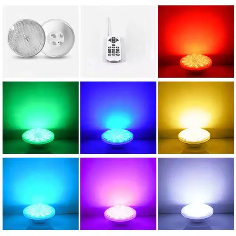 lampe led sousmarine ip68 rgb piscine 12v 18w 25w 35w 45w moderne