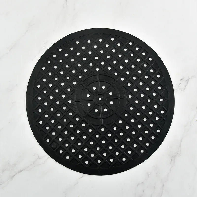 tapis lavabo silicone perforé moderne noir blanc pratique évier drainage rapide antidérapant