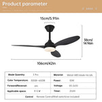 ventilateur led lumière télécommande blanc noir marron moderne traditionnelintérieurextérieur