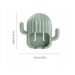 porte brosse dents cactus adhésif moderne vert blanc rose salle bains organisateur
