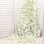 guirlande fleurs artificielles cerises rose clair décor mariage romantiqueintérieur festive