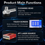 machine nettoyage laser portable gris noir certification perforations avant roulettes