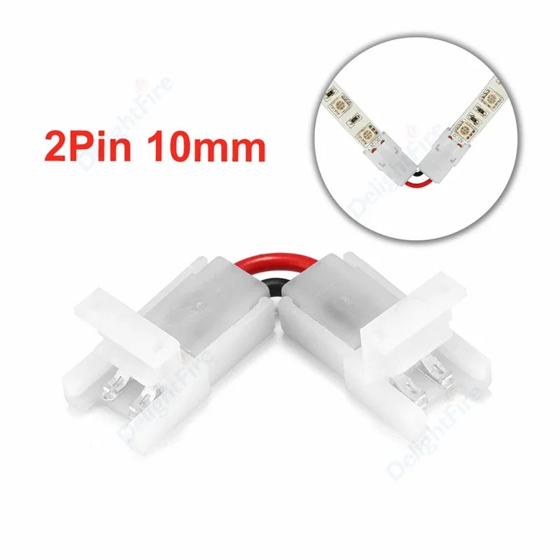 connecteurs led ruban adhésif moderne broches 10mm blanc opaques 5a 24v ws2812b rgb